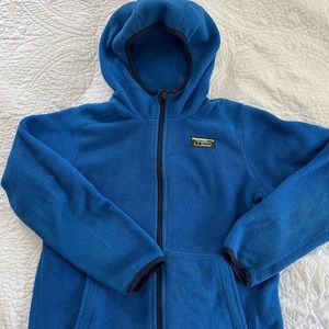 LL Bean kids’ polar fleece hooded jacket - size 14/16.